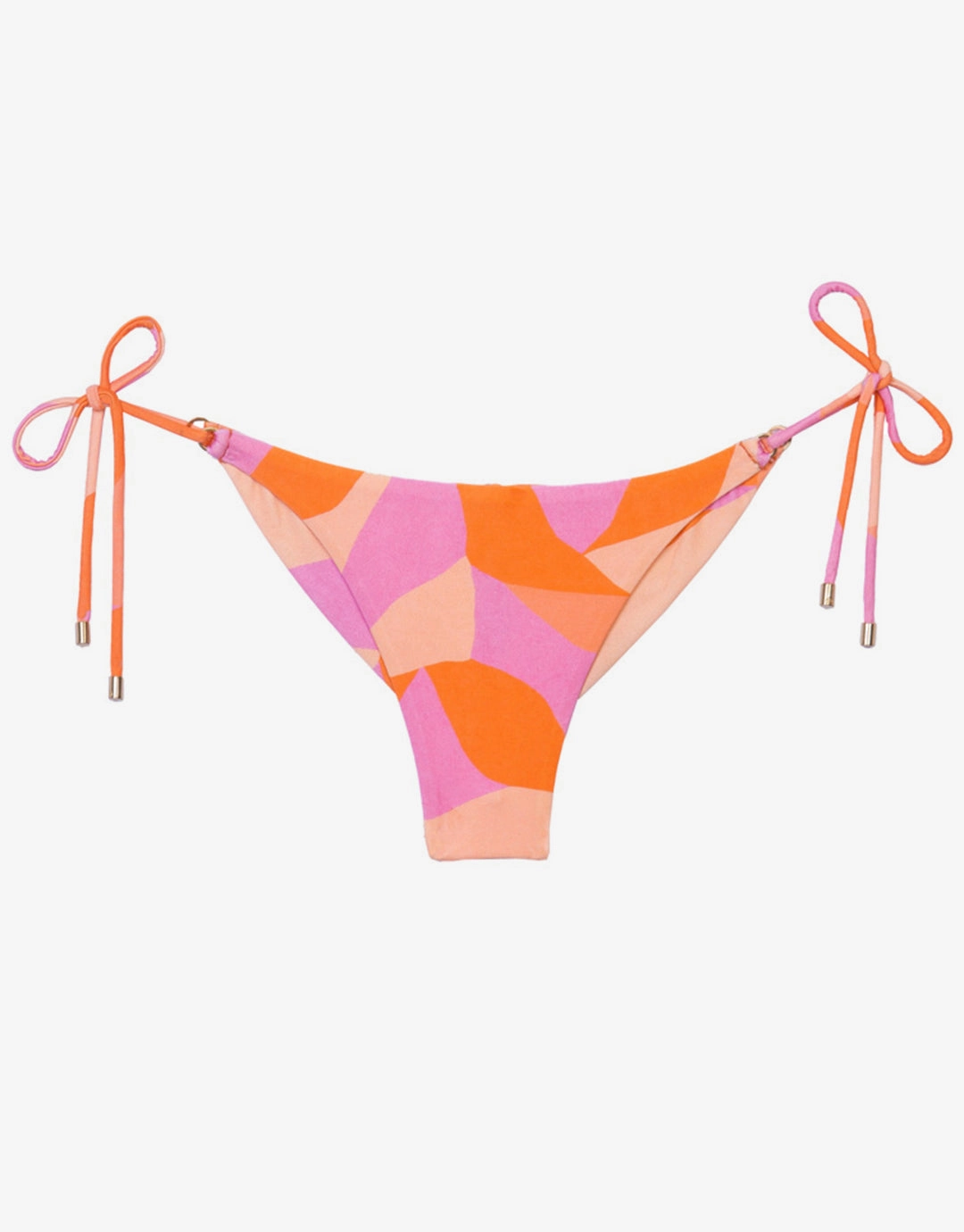 Martinica Tie Side Bikini Pant - Orange and Pink