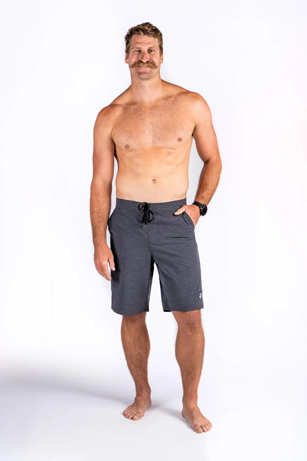 Maui Rippers Mens 21" Board Short Swim Trunks 4-Way Stretch with Large Pockets