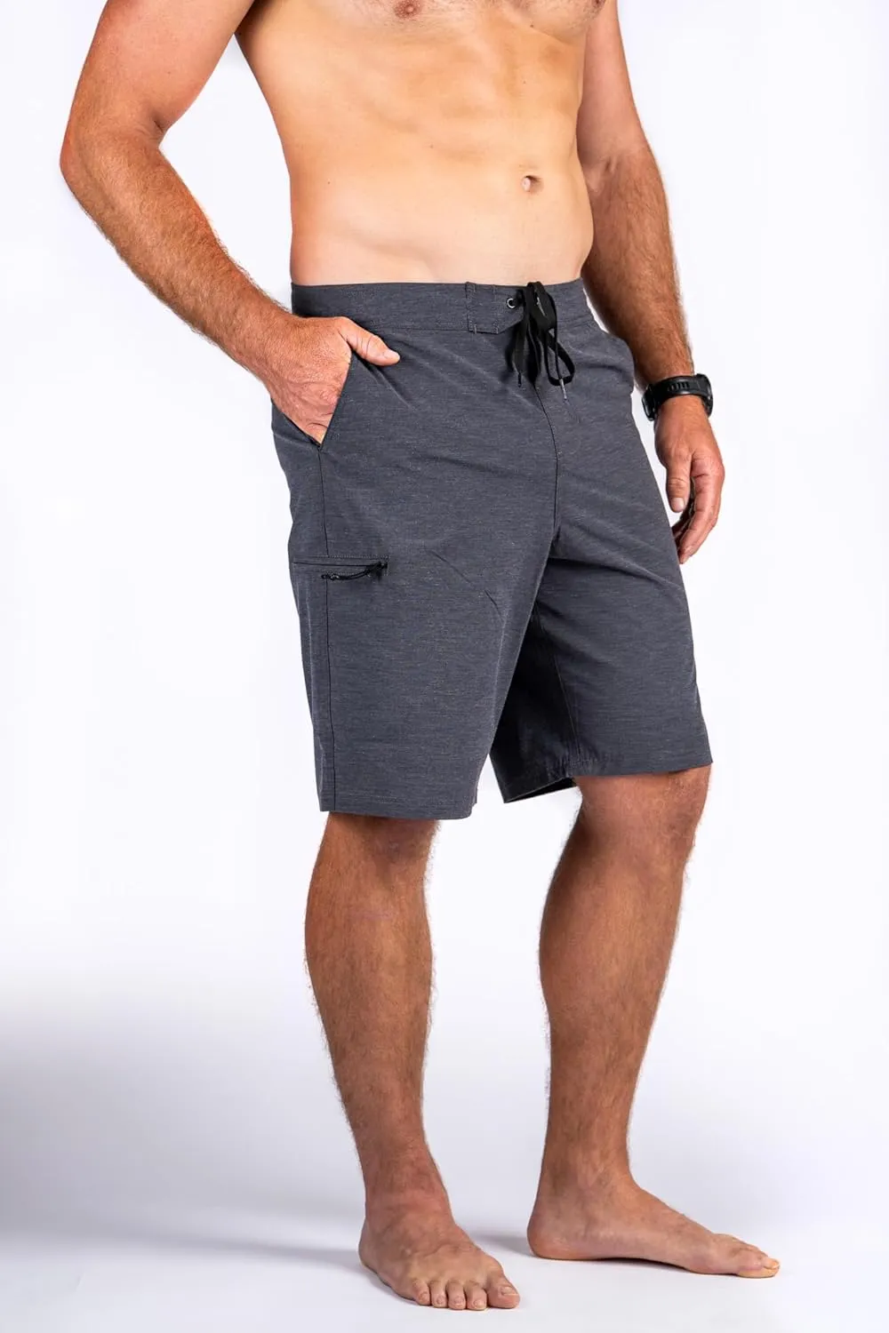 Maui Rippers Mens 21" Board Short Swim Trunks 4-Way Stretch with Large Pockets