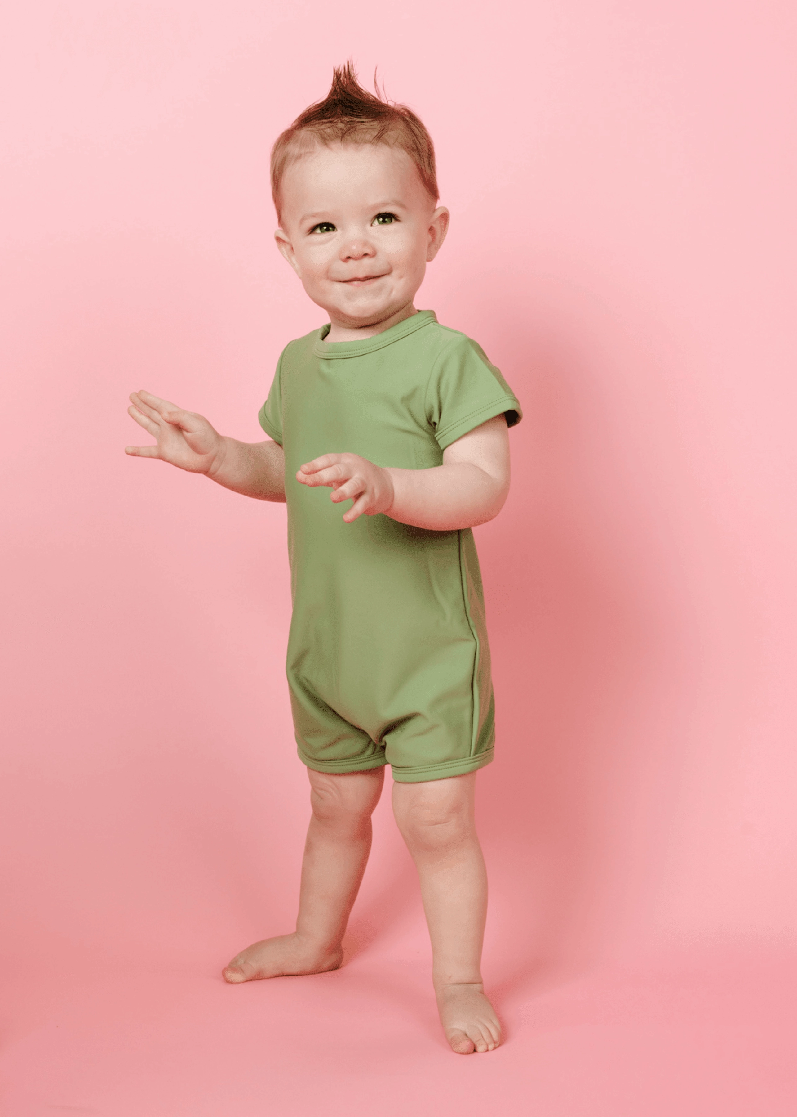 Meadow Green | Baby Shorties Rashguard (Unisex)