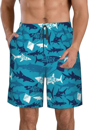 Men Beach Shorts Trunks - Board Shorts for Men Swim - Summer Swimming Pants for Men