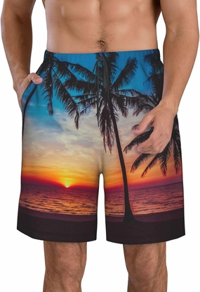 Men Beach Shorts Trunks - Board Shorts for Men Swim - Summer Swimming Pants for Men