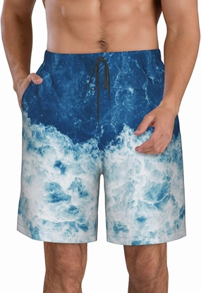 Men Beach Shorts Trunks - Board Shorts for Men Swim - Summer Swimming Pants for Men