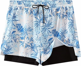 Men's 5" Quick Dry Swim Trunks Stretch Anti-Slip/Exposure Liner Vibrant Prints for Surfing Gym Beach Swimming