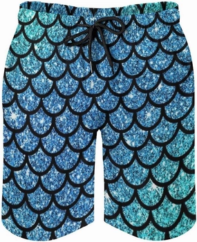 Men's Summer Quick Dry Swim Trunks Mermaid Beach Board Shorts Bathing Suits