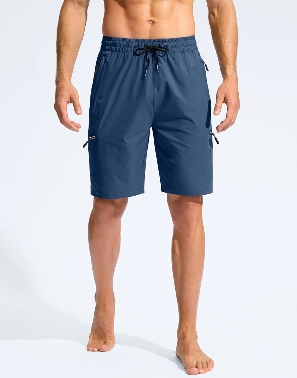 Men's Swim Trunks 9" Quick Dry Beach Shorts with 4 Zipper Pockets Board Shorts Bathing Suit Men - No Mesh Liner