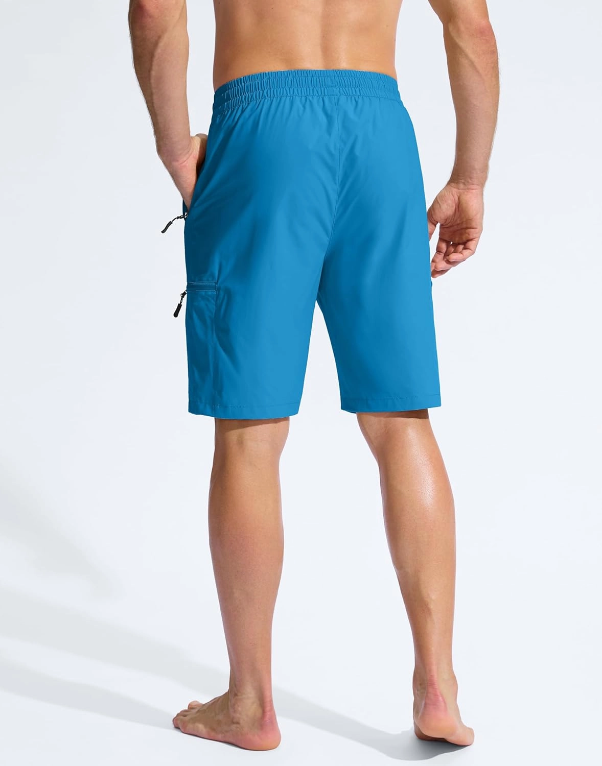 Men's Swim Trunks 9" Quick Dry Beach Shorts with 4 Zipper Pockets Board Shorts Bathing Suit Men - No Mesh Liner