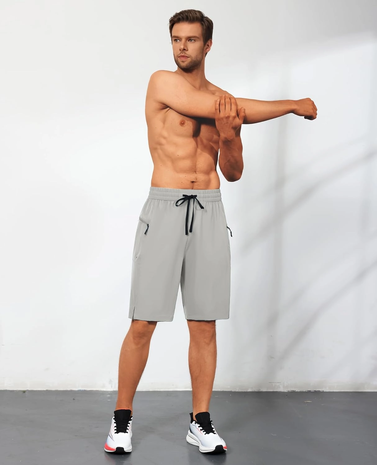 Men's Swim Trunks Quick Dry Beach Shorts with Zipper Pockets, UPF 50 , Swimming, Surfing, Outdoor - No Mesh Liner