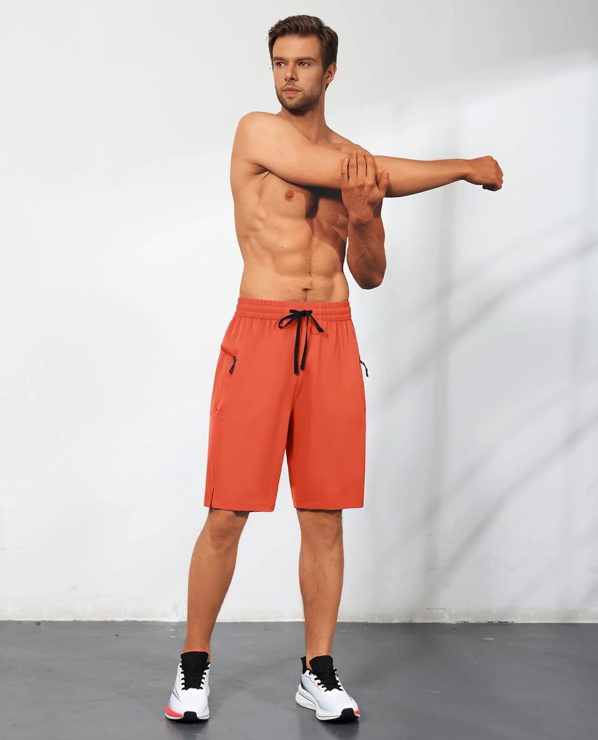 Men's Swim Trunks Quick Dry Beach Shorts with Zipper Pockets, UPF 50 , Swimming, Surfing, Outdoor - No Mesh Liner