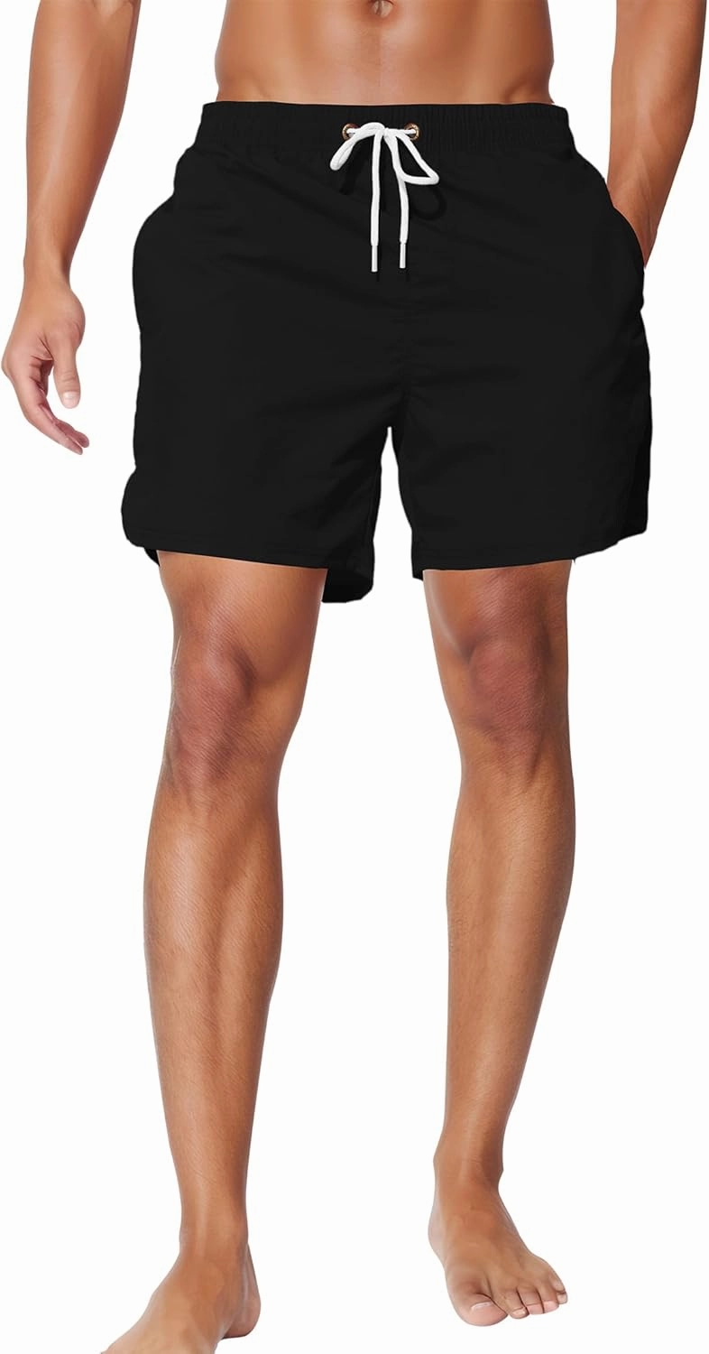 Men's Swim Trunks Quick Dry Board Shorts Bathing Suit Swimwear Swim Shorts with Mesh Lining