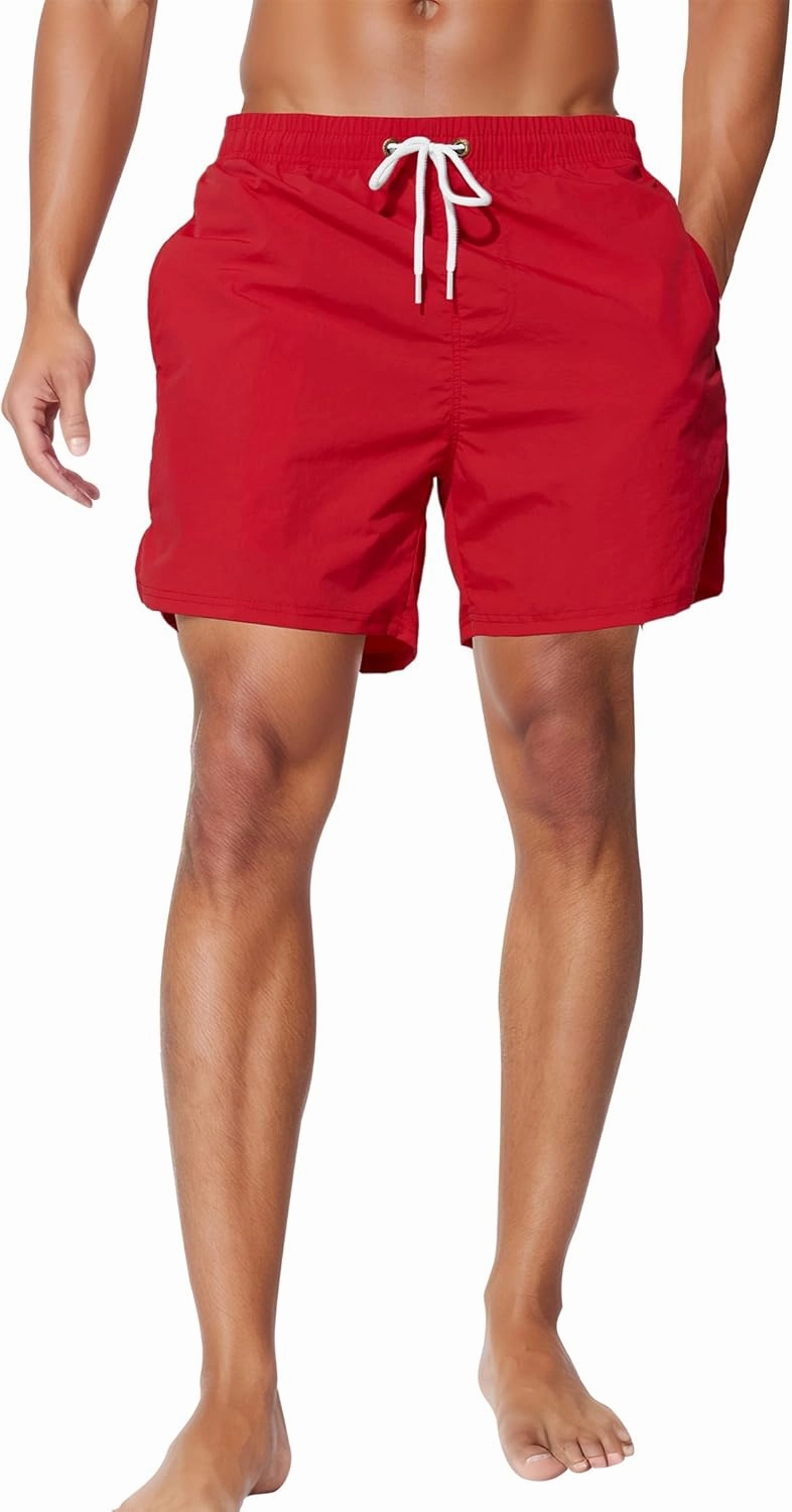 Men's Swim Trunks Quick Dry Board Shorts Bathing Suit Swimwear Swim Shorts with Mesh Lining