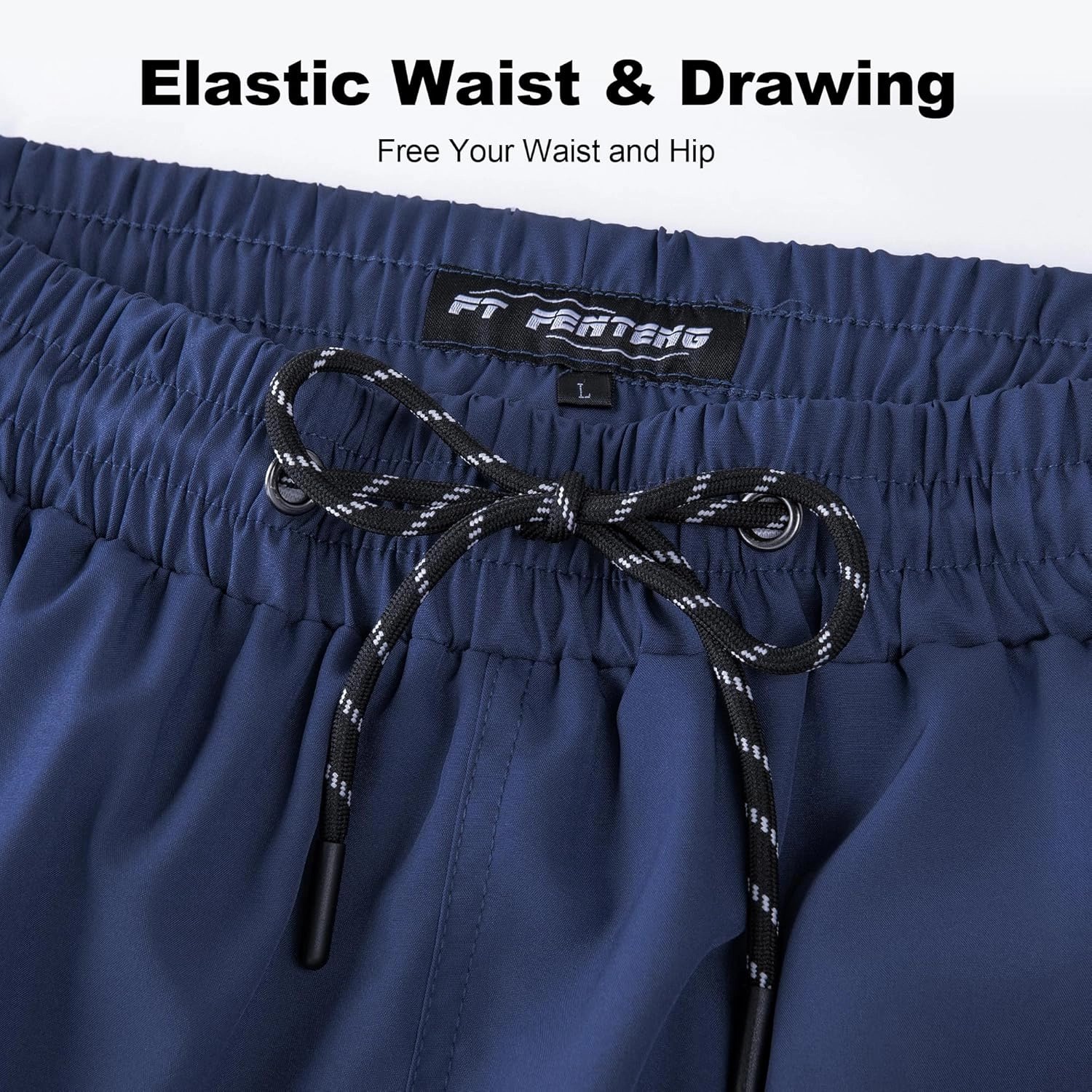Men's Swim Trunks Quick Dry Board Shorts with Zipper Pockets Beach Shorts Bathing Suits for Men - No Mesh Liner
