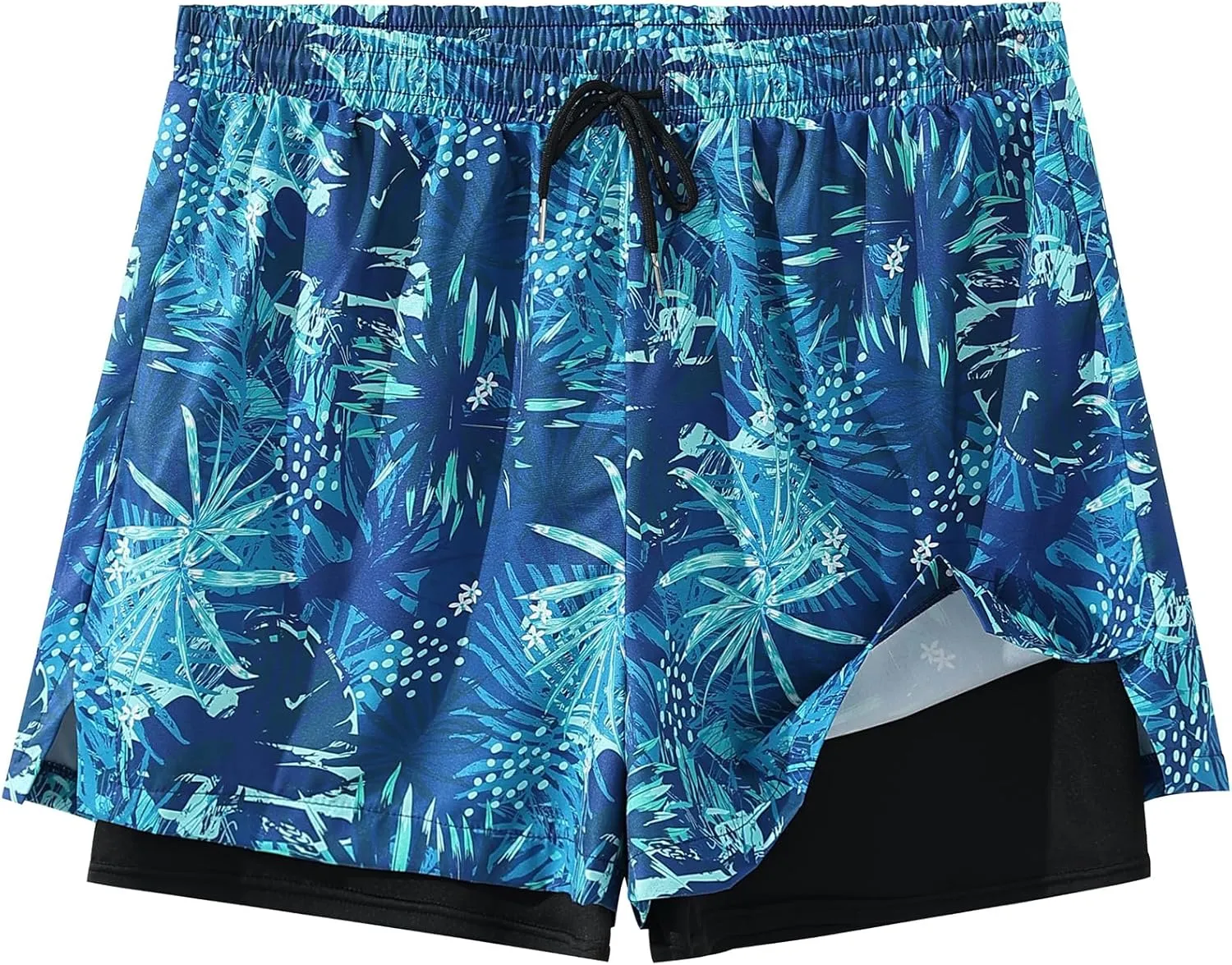 Men's 5" Quick Dry Swim Trunks Stretch Anti-Slip/Exposure Liner Vibrant Prints for Surfing Gym Beach Swimming