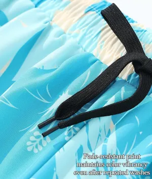 Men's 5" Quick Dry Swim Trunks Stretch Anti-Slip/Exposure Liner Vibrant Prints for Surfing Gym Beach Swimming