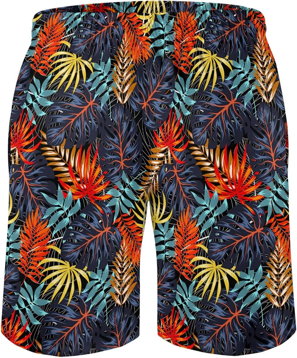 Men's Funny Cat Riding Unicorn with Gun Swim Trunks Boardshort Beach Shorts