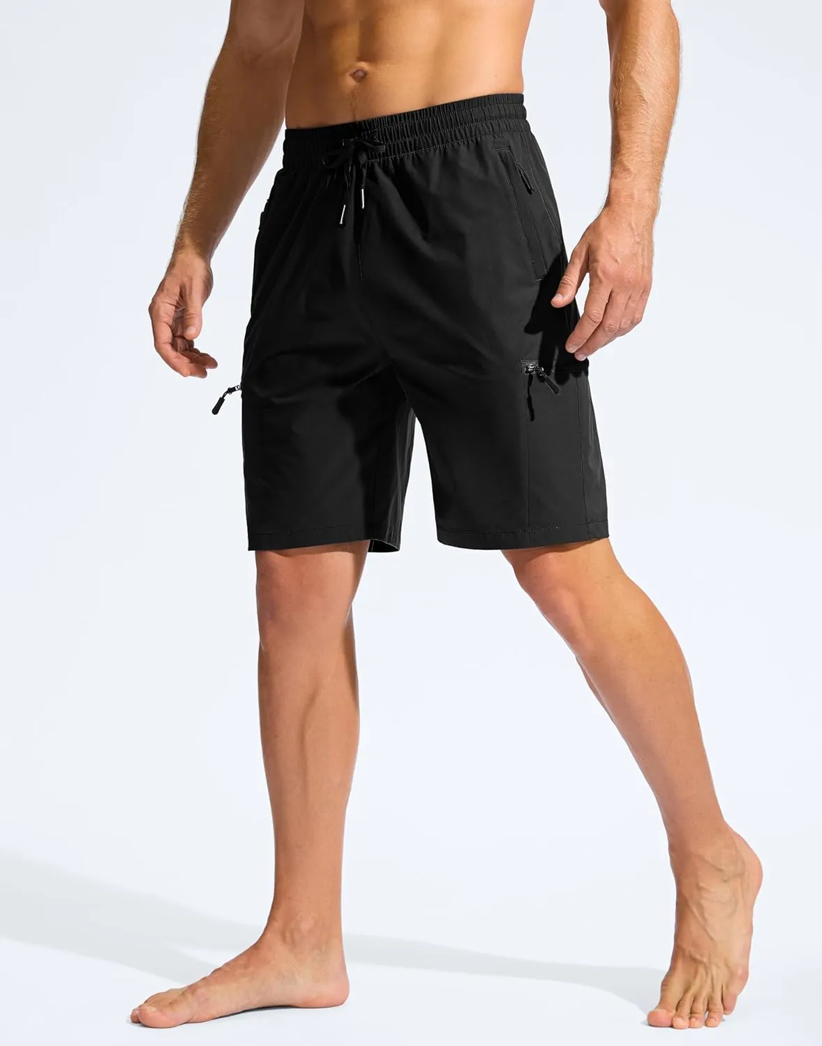 Men's Swim Trunks 9" Quick Dry Beach Shorts with 4 Zipper Pockets Board Shorts Bathing Suit Men - No Mesh Liner