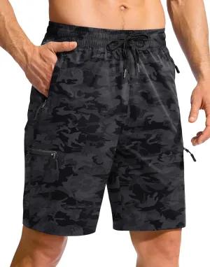Men's Swim Trunks 9" Quick Dry Beach Shorts with 4 Zipper Pockets Board Shorts Bathing Suit Men - No Mesh Liner