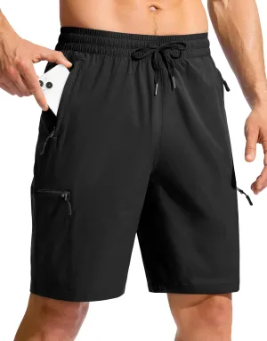 Men's Swim Trunks 9" Quick Dry Beach Shorts with 4 Zipper Pockets Board Shorts Bathing Suit Men - No Mesh Liner