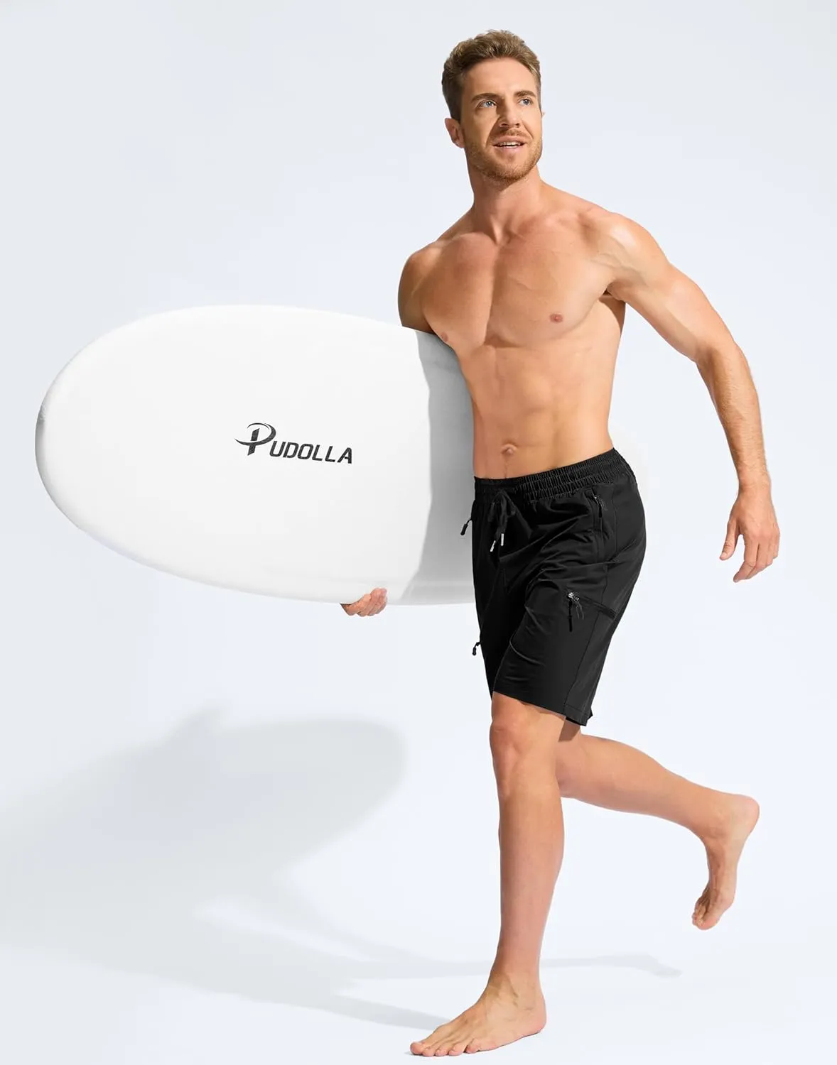 Men's Swim Trunks 9" Quick Dry Beach Shorts with 4 Zipper Pockets Board Shorts Bathing Suit Men - No Mesh Liner