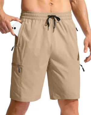 Men's Swim Trunks 9" Quick Dry Beach Shorts with 4 Zipper Pockets Board Shorts Bathing Suit Men - No Mesh Liner