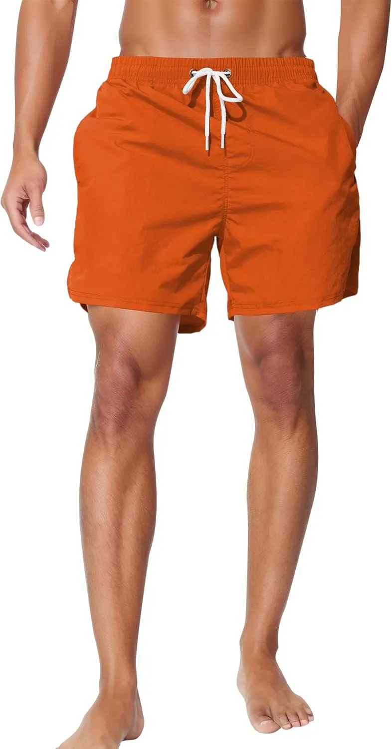 Men's Swim Trunks Quick Dry Board Shorts Bathing Suit Swimwear Swim Shorts with Mesh Lining