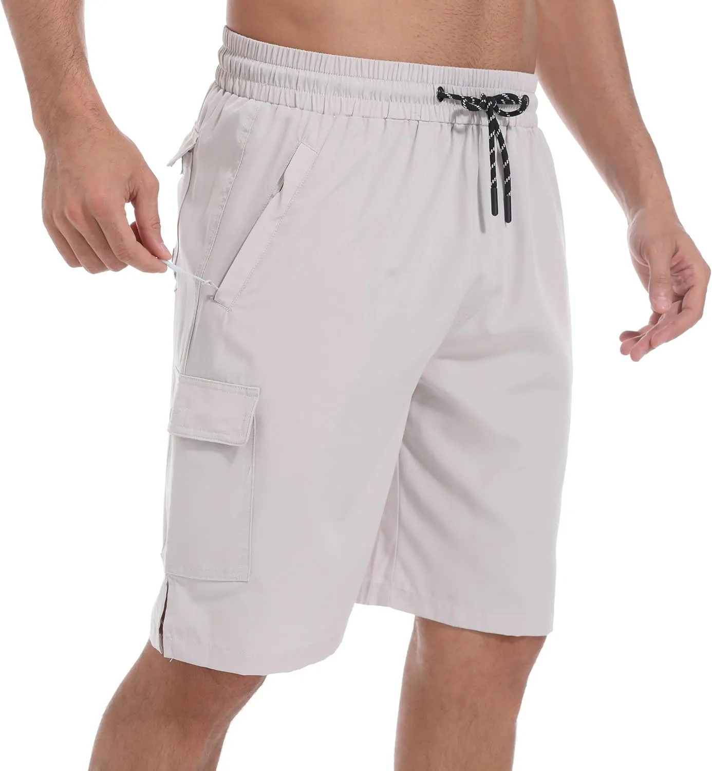 Men's Swim Trunks Quick Dry Board Shorts with Zipper Pockets Beach Shorts Bathing Suits for Men - No Mesh Liner