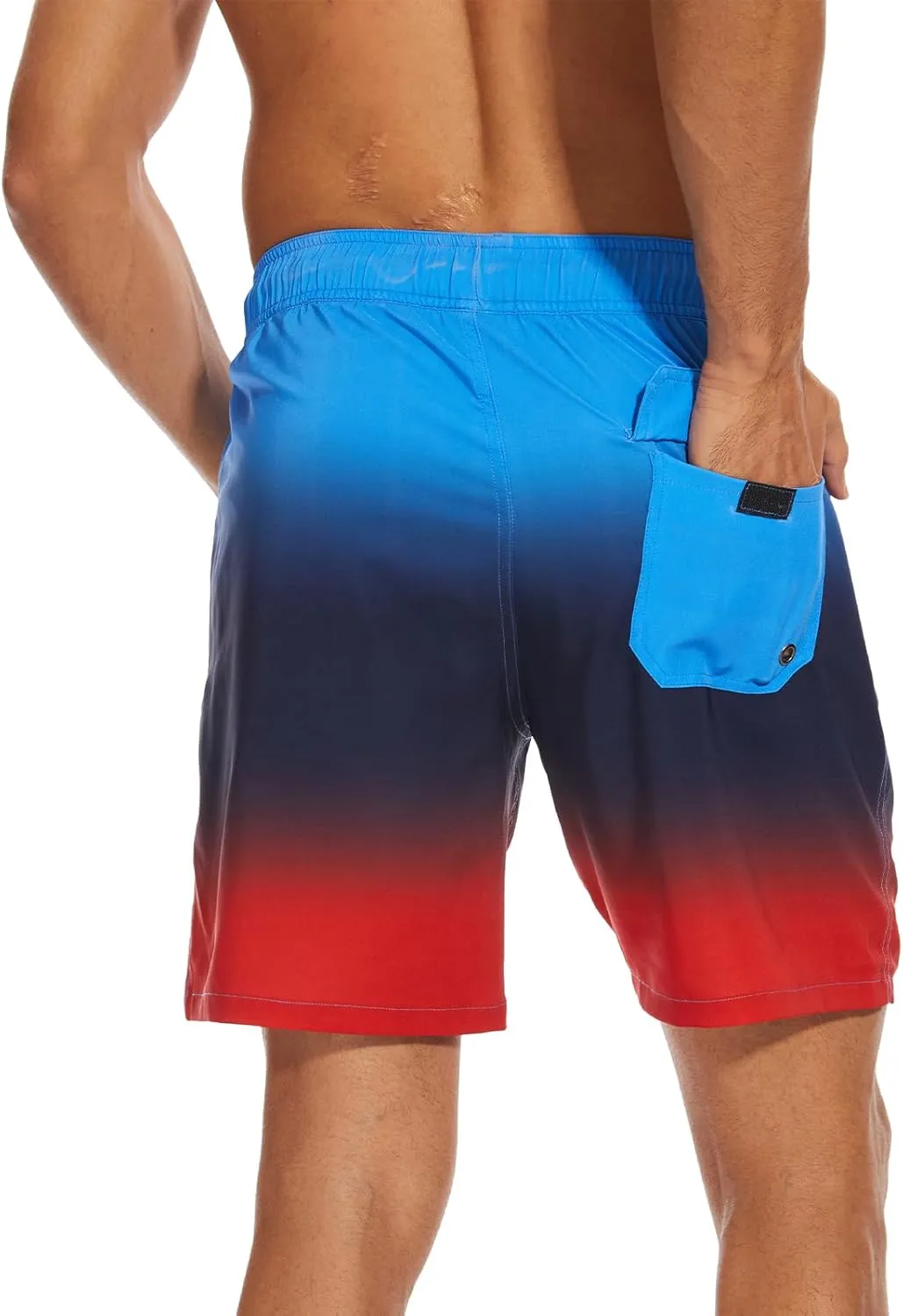 Mens Swim Trunks with Compression Liner 7 inch Inseam Quick Dry 2 in 1 Beach Board Shorts with Pockets S-3XL
