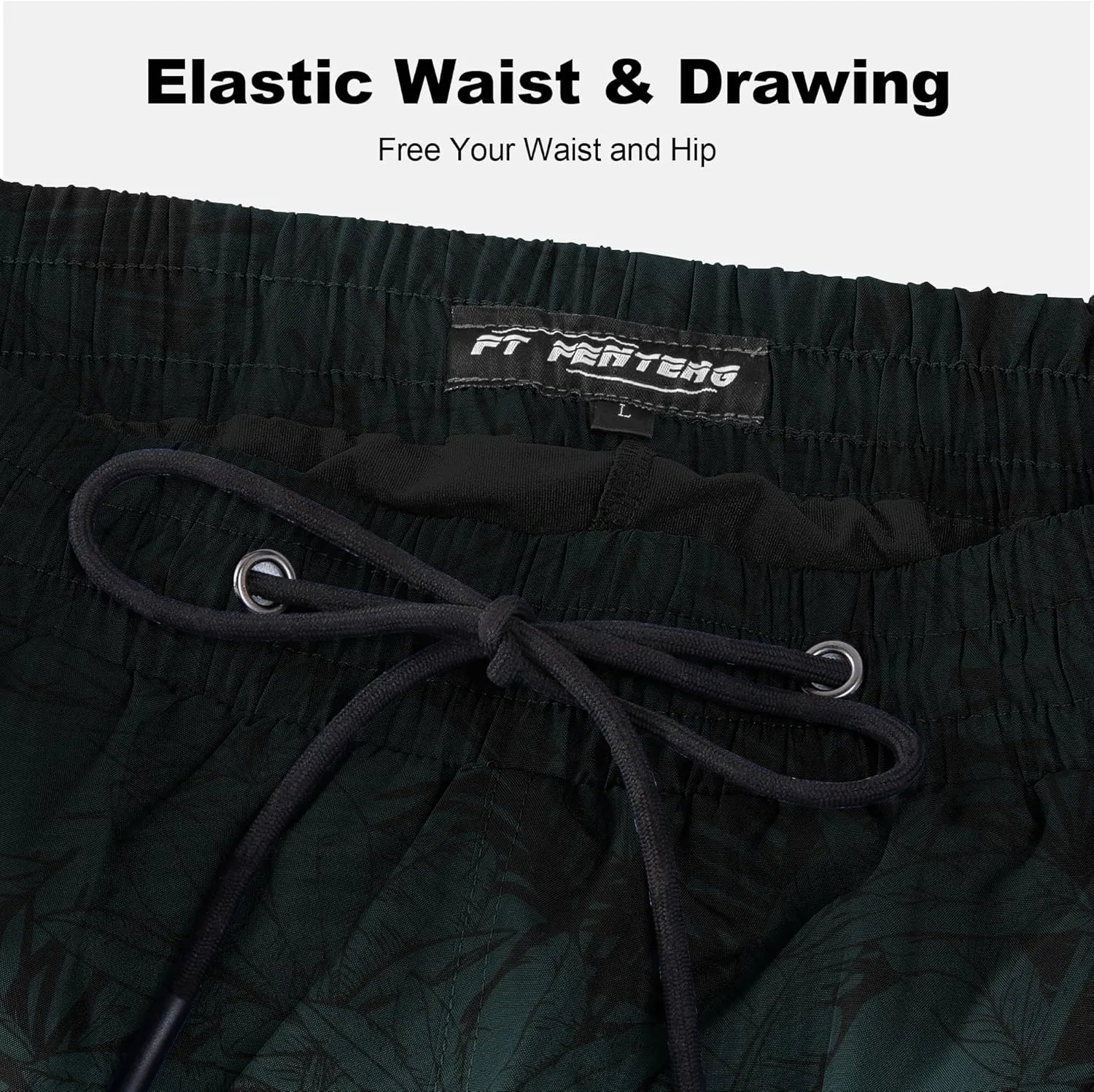 Mens Swim Trunks with Compression Liner 9" Stretch Board Shorts 2 in 1 Quick Dry Swimwear Bathing Suits