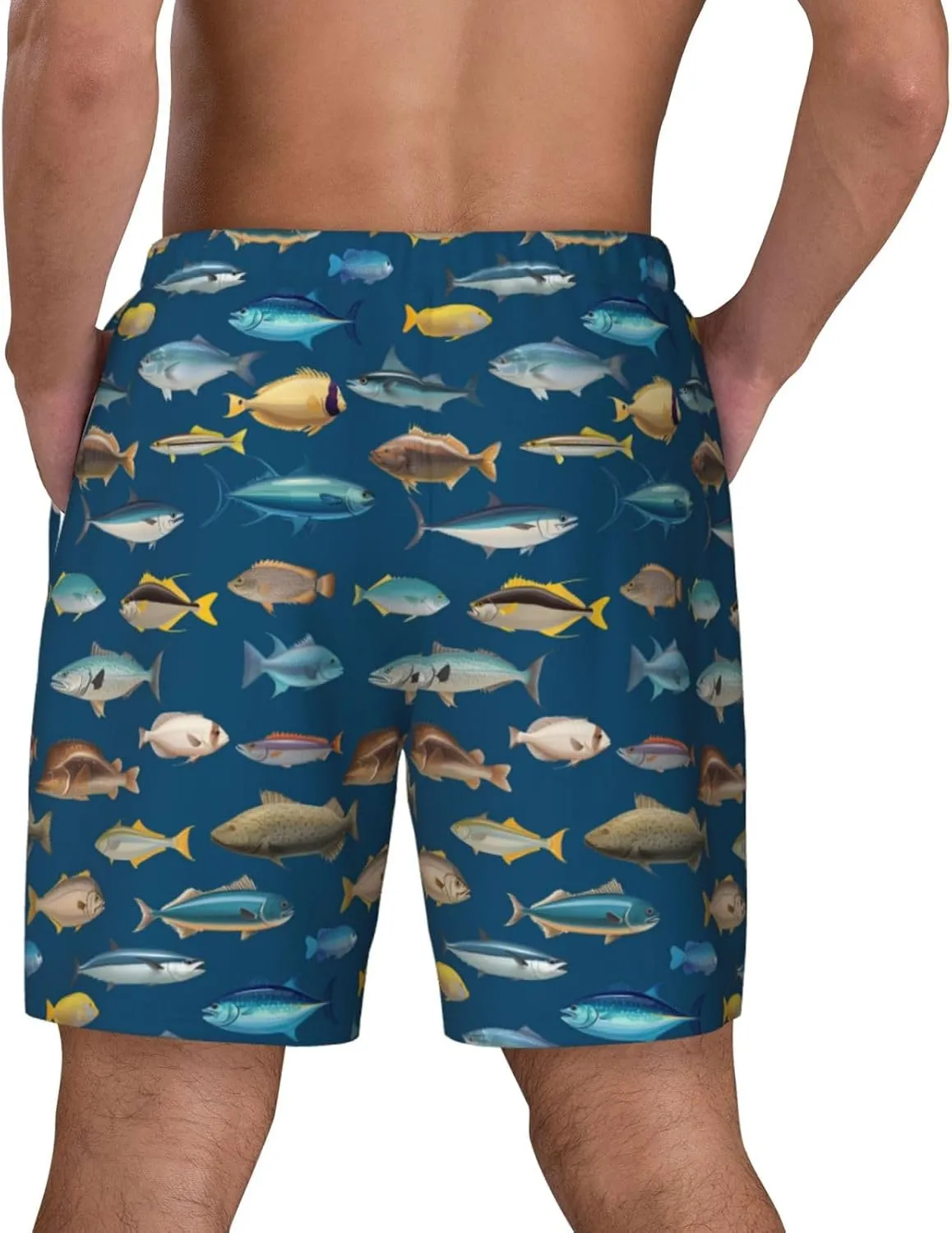 Mens Swim Trunks with Compression Liner Board Shorts Quick Dry Beach Shorts