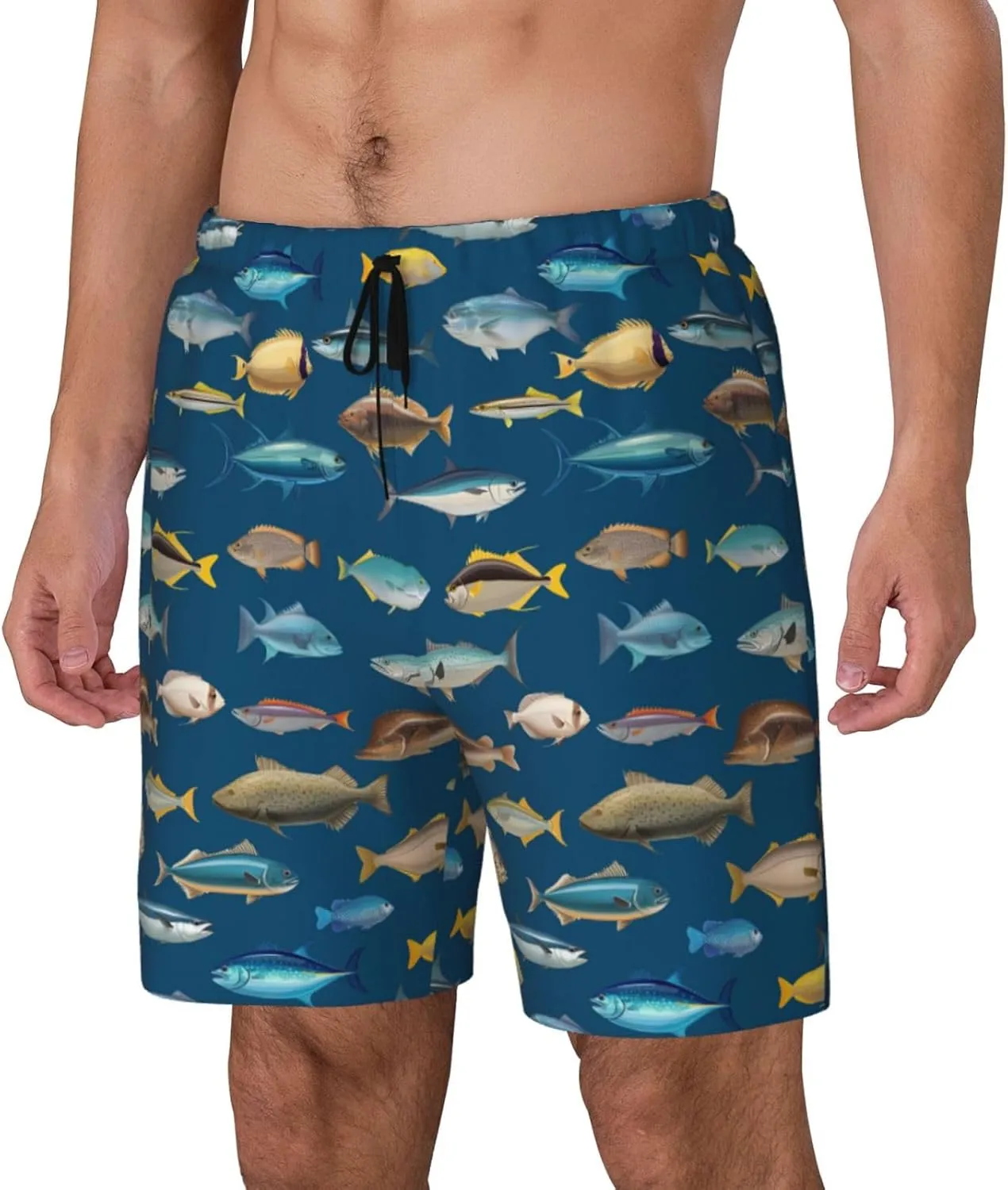 Mens Swim Trunks with Compression Liner Board Shorts Quick Dry Beach Shorts