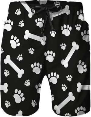 Mens Swim Trunks with Mesh Lining,Quick Dry Swimsuit Board Shorts Beach Pants Swimwear Bathing Suits