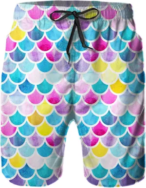 Mens Swim Trunks with Mesh Lining,Quick Dry Swimsuit Board Shorts Beach Pants Swimwear Bathing Suits