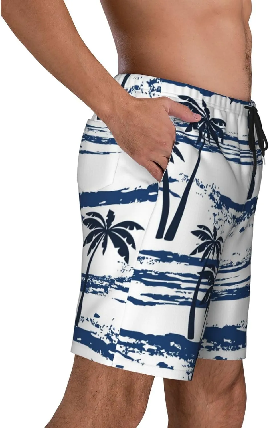Mens Swim Trunks,Quick Dry Bathing Suits Summer Board Beach Shorts with Mesh Lining