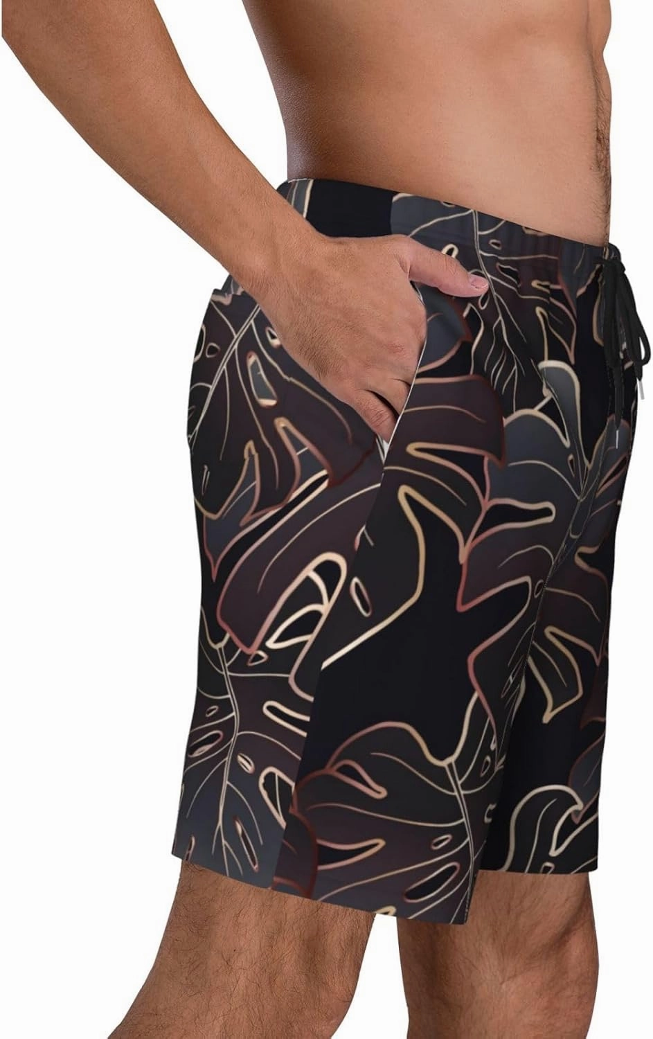 Mens Swim Trunks,Quick Dry Bathing Suits Summer Board Beach Shorts with Mesh Lining