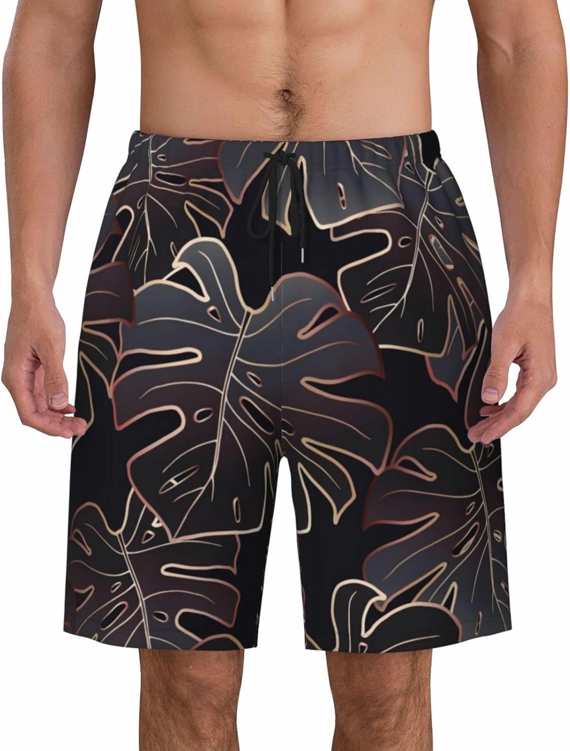 Mens Swim Trunks,Quick Dry Bathing Suits Summer Board Beach Shorts with Mesh Lining