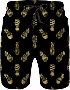 Mens Swim Trunks, Quick Dry Summer Board Beach Shorts with Mesh Lining and Pockets