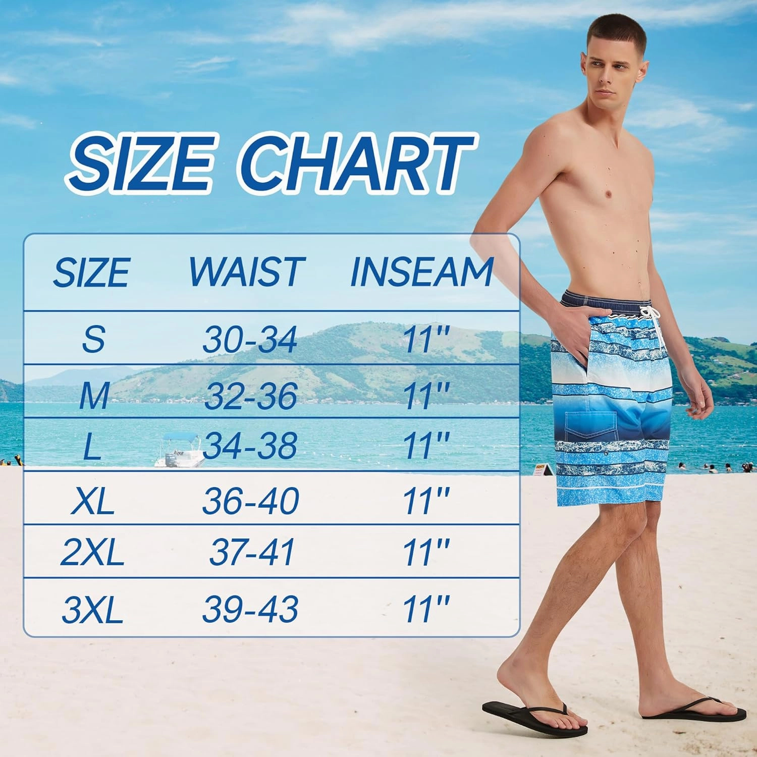 Mens Swim Trunks Swim Shorts Swimwear Swimsuit Beach Shorts Bathing Suits Quick Dry Waterproof