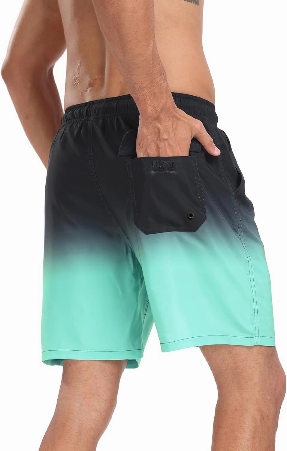 Mens Swim Trunks with Compression Liner 7 inch Inseam Quick Dry 2 in 1 Beach Board Shorts with Pockets S-3XL