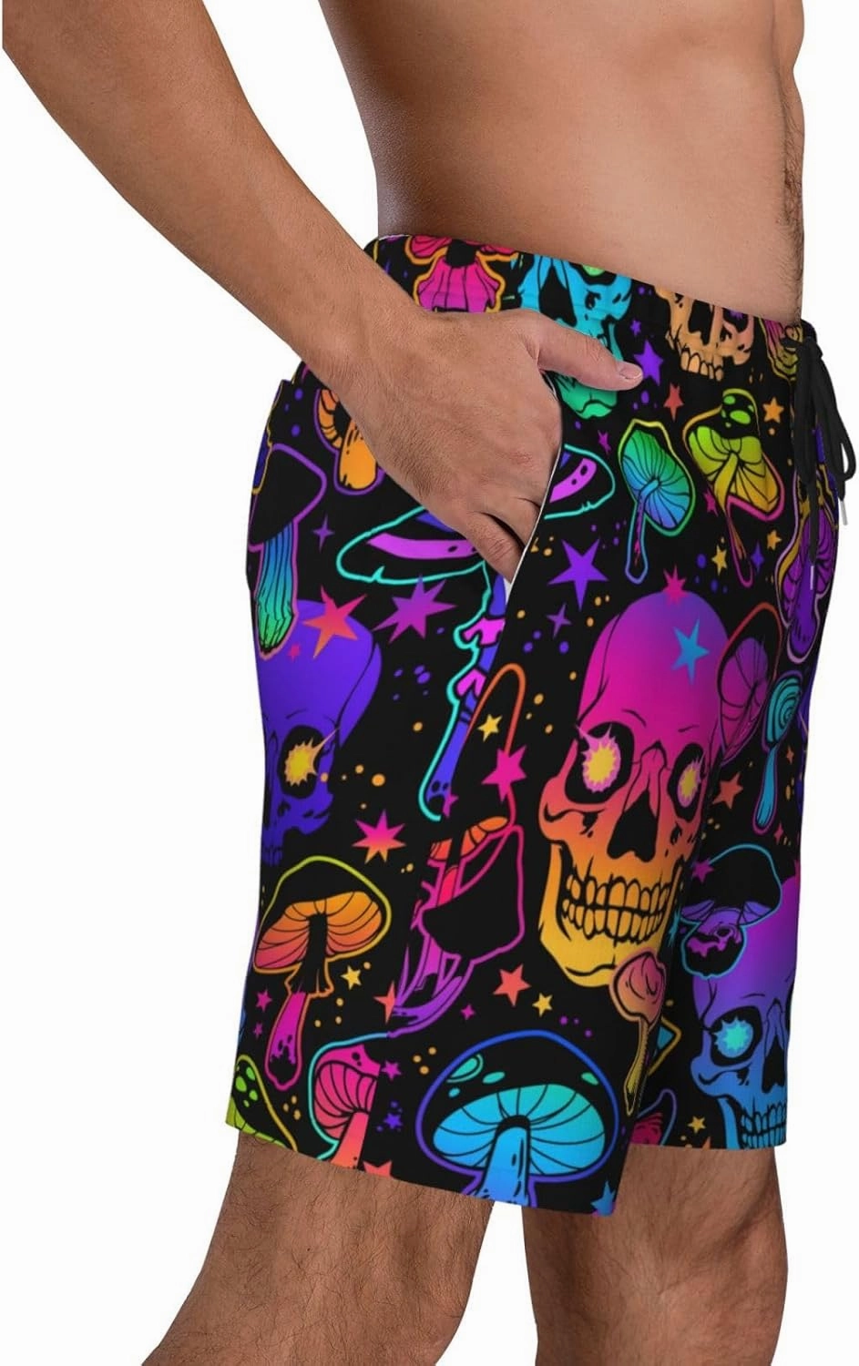 Mens Swim Trunks with Mesh Lining,Quick Dry Swimsuit Board Shorts Beach Pants Swimwear Bathing Suits
