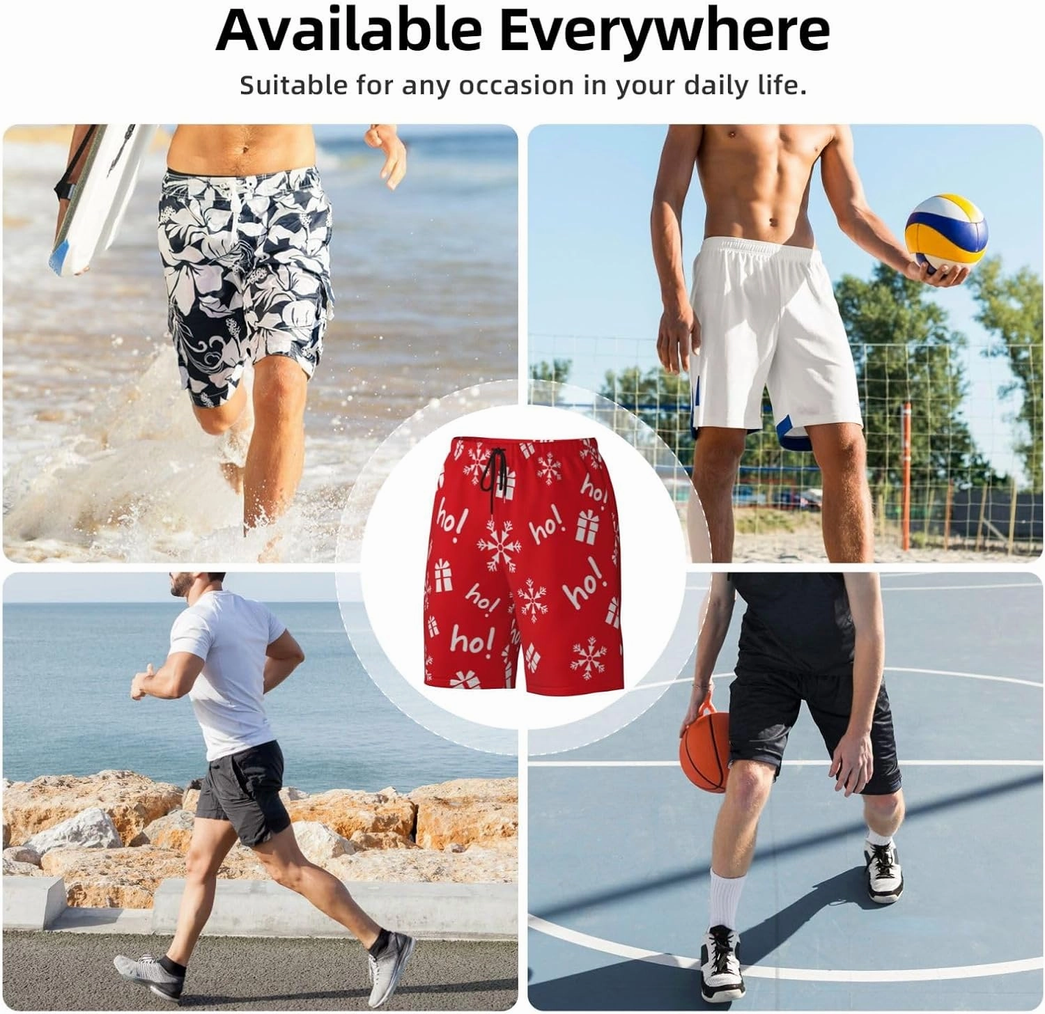 Mens Swim Trunks with Mesh Lining,Quick Dry Swimsuit Board Shorts Beach Pants Swimwear Bathing Suits