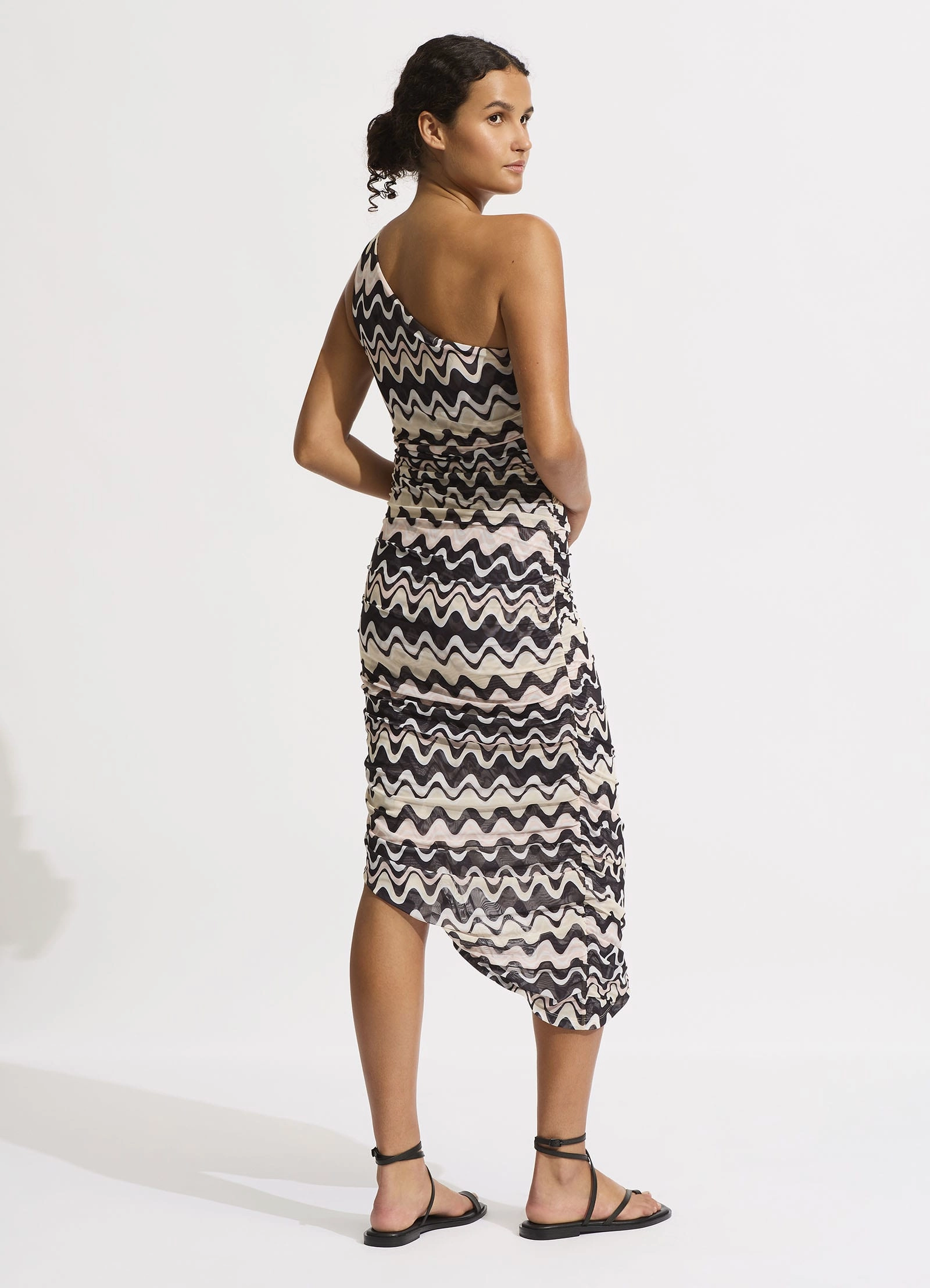 Mesh Midi Dress - Black