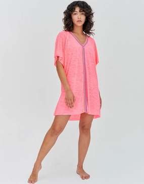 Mini Abaya Dress - Hot Pink