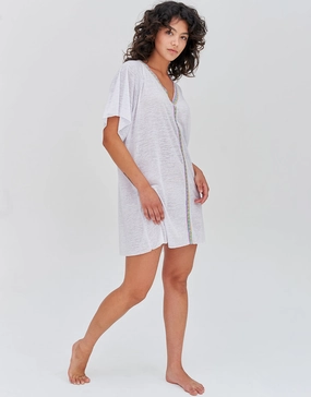 Mini Abaya Dress - White