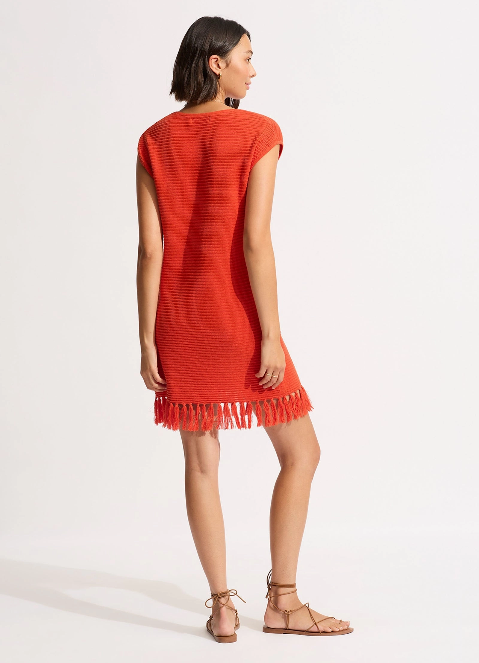 Mini Knit Cover Up - Tamarillo