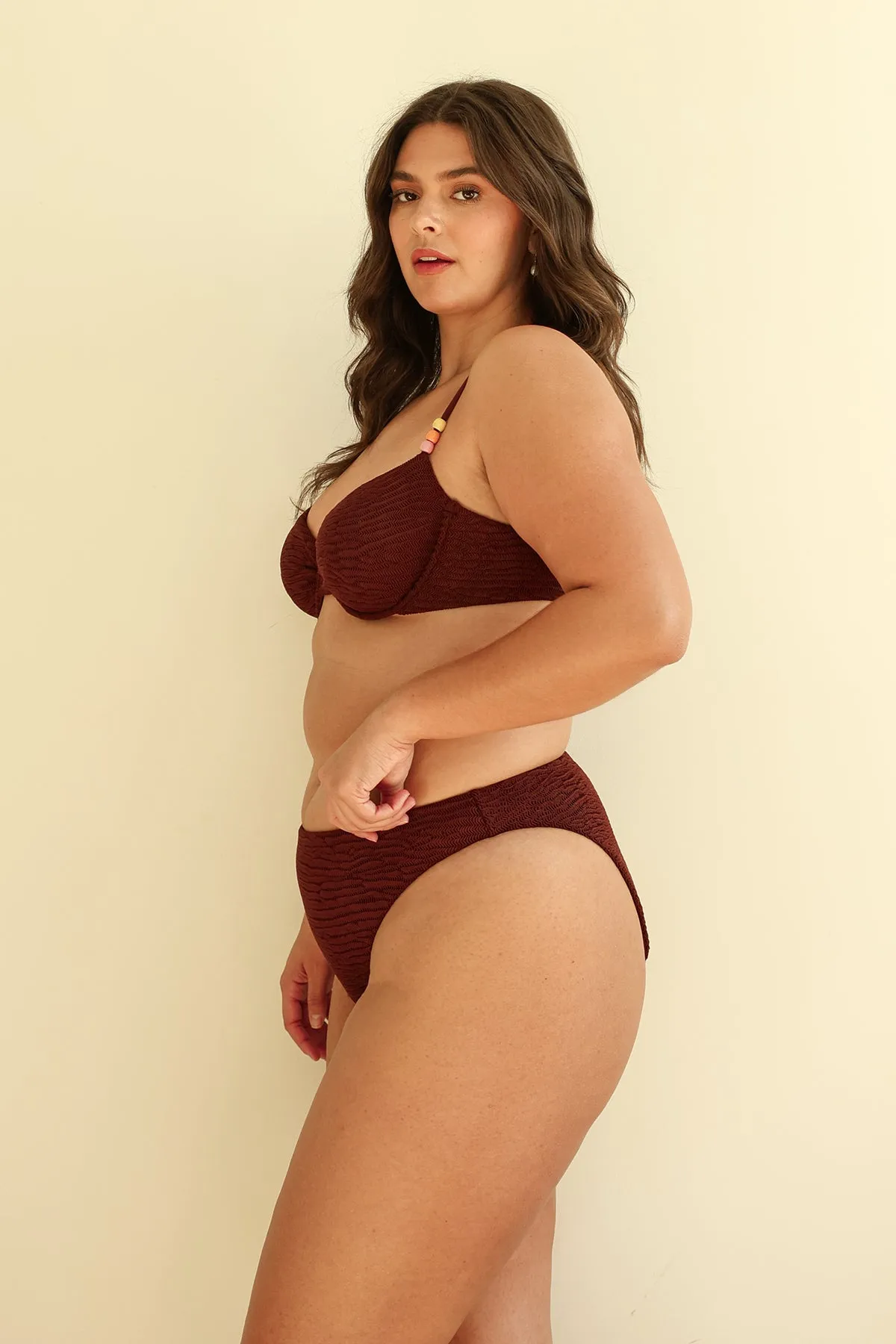 Mocha Crinkle Zen Triangle Cheeky Set
