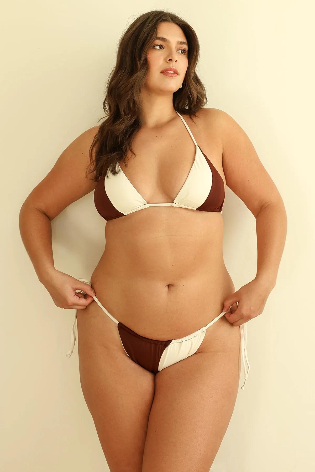 Mocha/Ivory Triangle Cheeky Set