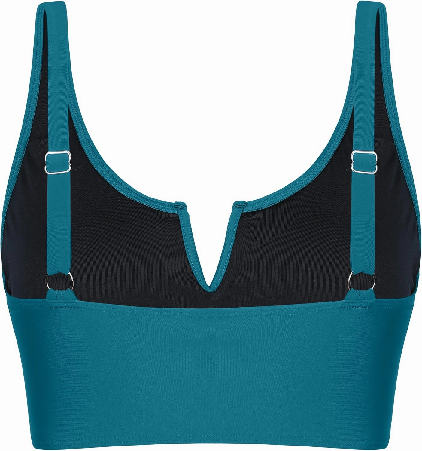 Mycoco Women's Underwire Bikini Top Cropped Tankini Tops Adjustable Push Up Biniki Top Only
