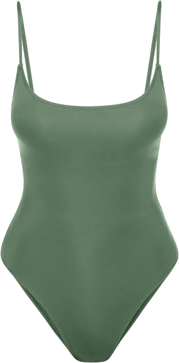 Narecte Sexy One Piece Bathing Suit for Women Tummy Control High Cut One Piece Swimsuit Womens Swim Suit