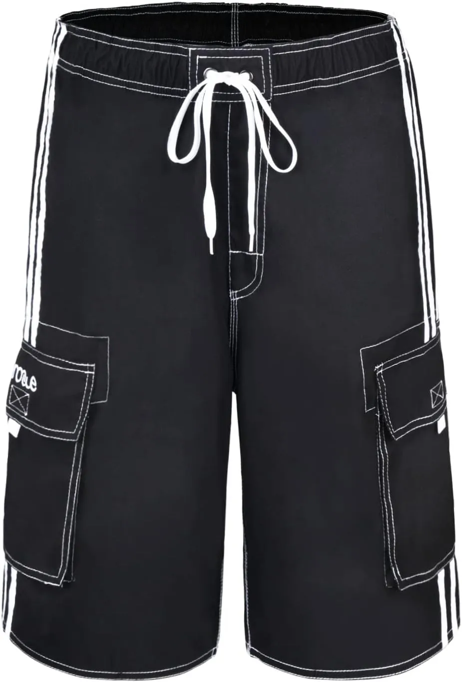 Nonwe Men's Beachwear Board Shorts Quick Dry with Mesh Lining Swim Trunks