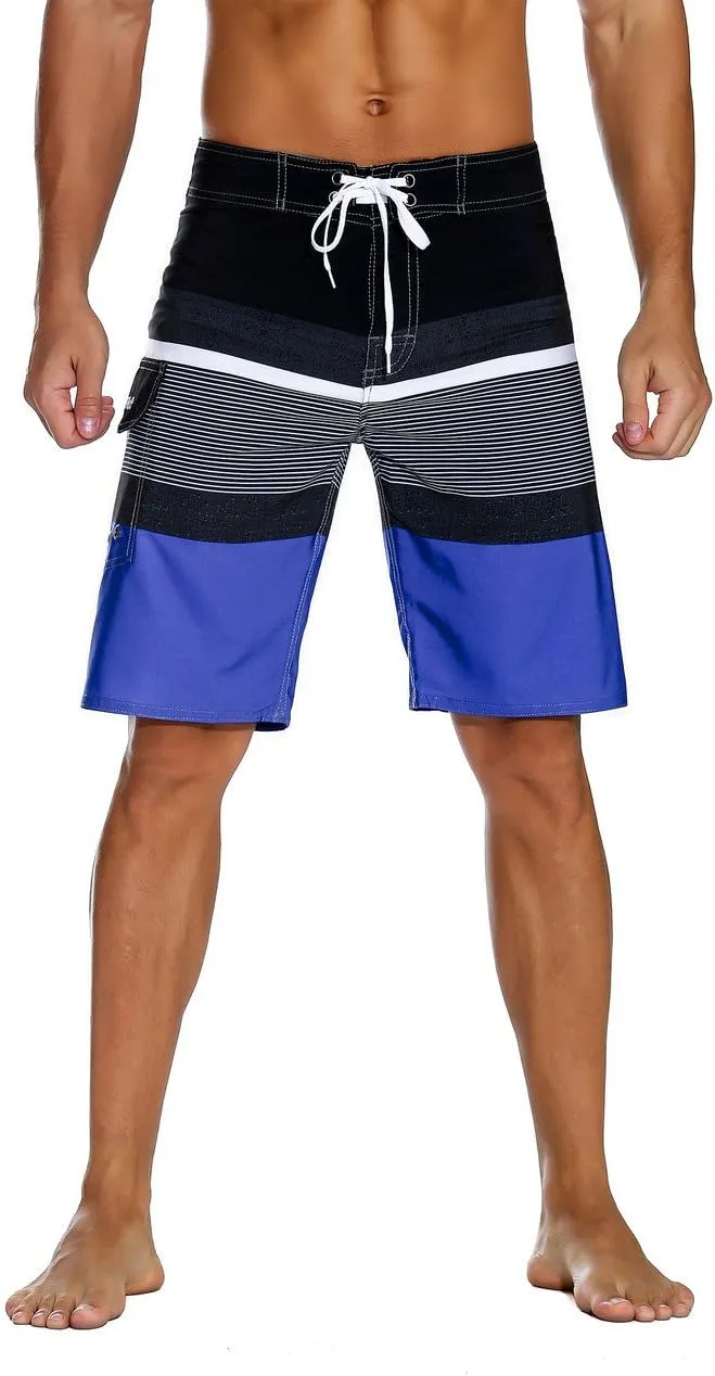 Nonwe Men's Sportwear Quick Dry Board Shorts with Lining